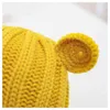 Hiver chaud bébé chapeau avec oreille chaud garçons filles bonnet tricoté couvre-chef infantile 5 mois à 3 ans à lacets bébé enfants Y21111