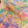 1PC 1pc=50g Fancy Blended Plush Yarn Section Dye Hand Woven Knitting Crochet Acrylic Toothbrush Boucle Flag Thread Worsted Beautiful Y211129