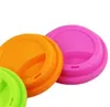 Silicone Cup Deksels 9cm Anti Dust Spill Proof Food Grade Silicone Cup Deksel Koffiemok Melk Thee Cups Cover Seal Deksels 13 Kleuren HA761 39 V2