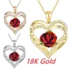 Coppia di favore della festa Love Rose Necklace Lady Elegant Jewelry Accessori banchetti per matrimoni San Valentino Giorno dell'anniversario T2I532656460197