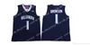 安い卸売新しい2018年ヴィラノバ＃1 Jaylen Brunson College Jersey Navy Blue White高品質S-XXL