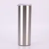 20oz blank white straight cup with lid straw Stainless Steel Sublimation Tumblers drinking vacuum insulated water coffee mug 863 Z2