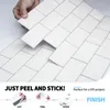 Art3D-Home Decoratie 3D Wallpaper Muurstickers Tegel Peel en Stick Backsplash Wallpaper voor Keuken Badkamer Doucheruimte Open haard (10-vellen 30x30cm)
