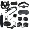 Nxy volwassen speelgoed blacak wolf exotische seksproducten voor volwassenen games bed bondage set bdsm kits handboeien whip gag staart plug dames paren 1201