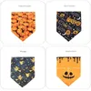 Dog Apparel Pumpkin Saliva Towel Cat Collar Scarf Triangle Scarfs Pet Halloween Accessories Decoration