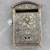 Dekorationen Guss Aluminium Eisen Blumenpostkasten Garten Dekorationen geprägte Trimmbronze Dekorative Metall Postbuchstaben Box Postbox für Zuhause