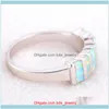 Bröllop smyckenwedding ringar mode glamour romantisk opal mens kvinna semester gåva ring boutique smycken grossist droppe leverans 2021 f8kkh