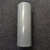 Sublimazione dritta da 20 once di bicchiere di bicchiere bianca Blancia bianca a tazza magra con bottiglia d'acqua luccicante in acciaio inossidabile della paglia