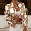 Giacche patchwork con stampa motivo vintage Donna Elegante colletto alla coreana Cardigan con cerniera Primavera Autunno Manica lunga Cappotti da ufficio Outwea