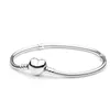 S925 Sterling Silber vergoldet Armband Herz Verschluss Schlangenkette passen Charm Perlen Armbänder Frauen Dadies DIY Schmuck machen 16-23 cm Großhandelspreis