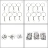 Keychains Fashion Aessories100 PCS/Set Siery Chains Rostfri Alloy Circle DIY 25mm Keyrings Jewelry KeyChain Key Ring1 Drop Delivery 2021 E