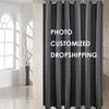 Customized Shower Curtain Po Print Bathroom Curtains Polyester Fabric 1/3/4 PCS Set Bath Mat Toilet Cover Carpet Drop 211116