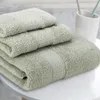 Towel 3pcs a Set Soft Cotton Bath Towels For Adults Absorbent Terry Luxury Hand Bath Beach Face Sheet Women Basic Towels JWYYJ43 T200915