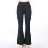 Viifaa Schwarz Feste Hohe Taille Skinny Flare Hose Geraffte Rückseite Slim Fit Femme Frühling Dehnbare Hose 220226