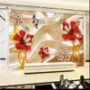 Custom Photo Wallpaper Stereo Mural 3d rich jewelry flowers TV backdrop wall paper papel de parede 3d