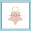 Key Rings Jewelry Fashion Holder Leather Star Shape Chain Wholesale Luxury Drop Delivery 2021 Xb50T