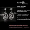 Lustre de berros 2022 Brincos longos de flor de moda com água de água Hallow Drop Cz Crystal Jewelry Brincos AE432