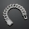 Herrenarmbänder gelbe weiß vergoldetes Eis ausgestattet VOLL CZ 20mm 78 Zoll Bling CZ Steinkubanerketten Armband für Männer Schöne Geschenk5192491