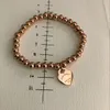New Women Copper beaded bracelet Stainless PLEASE RETURN TO Heart charms T letter Pulsera Bracelet 1pcs drop shipping