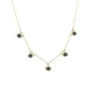 Two Tone Gold Color High Quality Cubic Zirconia Women Jewelry Lucky Turkish Evil Eye Charm Choker Necklace