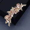 Miallo Flower Rhinestone Hair Clips for Women Accessories Gold Color Hair Pins Prom Ornaments Luxury Jewelry Bridal Headpiece X0625