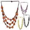 Handgefertigte Perlenkette, mehrschichtig, Bohemian-Mode, Damen-Halskette, übertriebener Statement-Schmuck, neu
