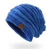 Berets Uflame Slouchy Leather Patch Knit Tampão Para As Mulheres Homens Inverno Duplo Espessura Gosinhos Bone Simples Casal Solto Cravos
