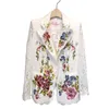 Arrival Spring High Quality Vintage Luxury Embroidered Flowers Jacket Coat Women's Sweet Lovely Office Work Wear Outwear 210529