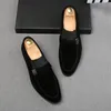 Spring Autumn Fashion Handmade Wedding Party Shoes Italian Style Slip On Black Oxford Office Business Dress Men loafers H28