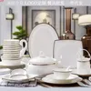Jingdezhen – vaisselle en porcelaine de haute qualité, 58 têtes, ensemble de vaisselle, bol, assiette, plat chinois domestique, cadeau, porcelaine de haute qualité