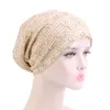 2021 Moda Siatka Slouch Hat dla kobiet Skullies Czapki Dwuwarstwowa Warstwa Utrzymuj Ciepłe Elastyczność Beanie Kapelusze Kobiet Koronki Czapki