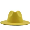Unisex Düz Ağız Yün Keçe Fedora Şapkalar Kemer Ile Kırmızı Siyah Patchwork Caz Örgün Şapka Panama Cap Trilby Chapeau Erkekler Kadınlar Için Yüksek Kalite A3