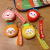 Cute Fruit coin bag Purse Keychain Children Adult Silicone Toy Pressure Relief Board Controller Toys Creativity Popper Bags