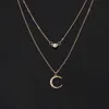 Bohemian jewelry 2022 new fashion pop jewelry moon multi-layer necklace female wholesale Christmas Women Gifts