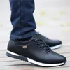 Casual Shoes Men's PU Leather Business for Man Outdoor Breathable Sneakers Male Fashion Loafers Walking Footwear Tenis Feminino