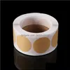 Event Festive Party Supplies Home Garden500pcs Vintage Blank Kraft Paper Label Circle Handgjorda tätningar för presentförpackningar DIY DIY