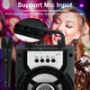 Large Size Bluetooth Speaker Wireless Sound System Bass Stereo with LED Light Support TF Card FM Radio Outdoor Sport Travel