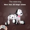 기계 개 2.4G 무선 원격 제어 스마트 강아지 프로그래밍 가능한 전자 애완 동물 어린이 교육 로봇 장난감