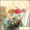 Ghirlande di fiori decorativi da giardino festivi 5 pezzi Piccolo bouquet di tarassaco Pianta da parete Simation Forniture per feste di nozze Decorazioni per la casa Artificia