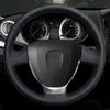 Крышка рулевого колеса сшита вручную автомобильную крышку Черной мягкой подлинной кожи для Lada Granta 2021-2021 Приода 2 2013-2021 Калина