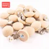 Mamihome 18 pc bebê de madeira Teether chupeta clipe diy enfermagem pulseiras mamilas titular mamilo nome feito sob encomenda beech roedores bens 211106