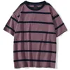 Men T Shirt Color Block Print 3 color Optional Tee Shirts Simple High Street Basic All-match Cargo Tops Male Streetwear W220307