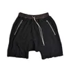 Idopy Mens Hi Street Fashion Harem Shorts Drop Crotch Loose Pants Drawstring Pocket With Zipper Slacks For Male H1210