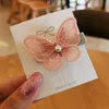 DHL FREE Butterfly Design Hair pins Cute Kids Novelty Accessories Wholesale Gauze Glitter Princess Hairpins