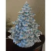 Christmas Decorations Resin Ornament Tree With Light Holiday Creative Gift Decoration Living Room Garden Ornaments
