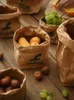 収納バッグ洗えるクラフトペーパーバッグ冷蔵庫フルーツパンフードウォータープルーフバギー大きな植木鉢コートキッチンツールショッピング