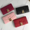 Modeblommor designer plånböcker luxurys män kvinnor läderkopplingar högkvalitativa klassiska bokstäver myntväskor med originallådskontroll korthållare 62v459