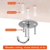 Other Garden Supplies 15 PCS Wall Mount Ceiling Hooks, Stainless Steel Heavy Duty Plate Hook For Hanging Plant Basket Decoration Hooks Etc