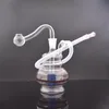 10mm Femelle Mini Verre Bong recycleur Conduites D'eau ashcatcher Narguilé Huile Rigs Bongs avec tuyau de brûleur à mazout mâle et bol de tabac