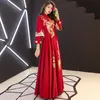 Etnische kleding Chinese traditionele borduurwerk lange cheongsam jurk vestidos chino oosterse qipao avondjurken klassieke partij maat S-XXL